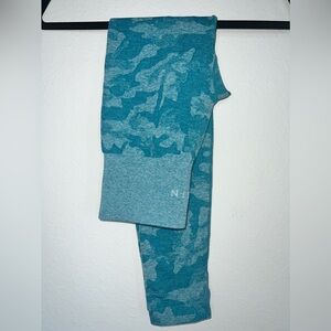 065. NVGTN Teal Camo Leggings - Size Small